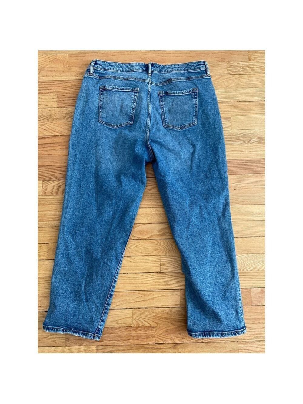 Joe Fresh Women’s Blue Distressed Straight Leg Jeans Size 18W - Picture 7 of 9